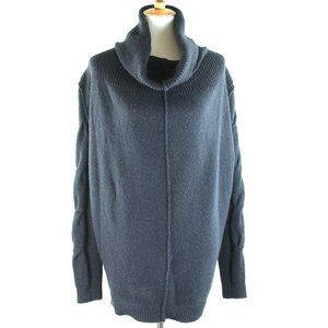 Vince Navy Blue Oversize Wool Camel Cowl Neckline Pullover Long Sleeve Sweater M